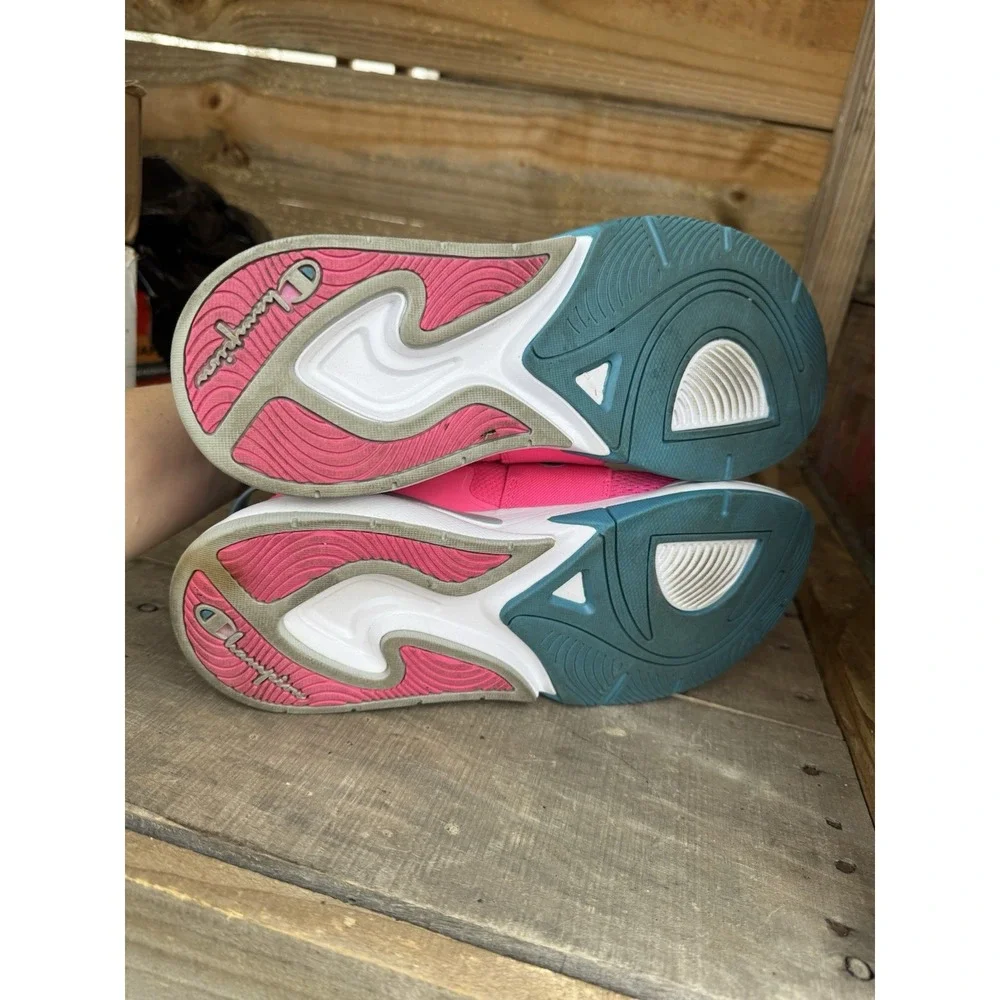 GIRLS CHAMPION SZ 7y SHOES XG TECH PRO‎ Pink And Blue CUTE!!